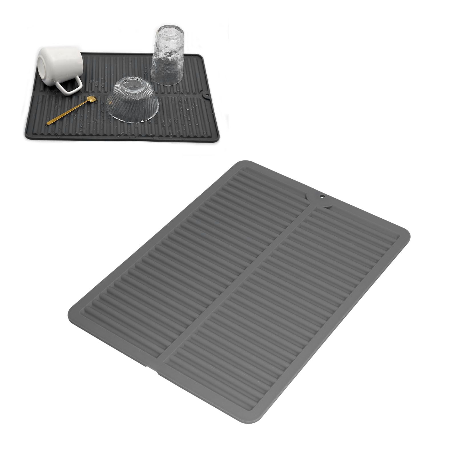 Dish Drying Mat Multiple Usage Silicone Kitchen Dish Draining Pad for Kitchen Counter V1294-YM0523-3118210304111