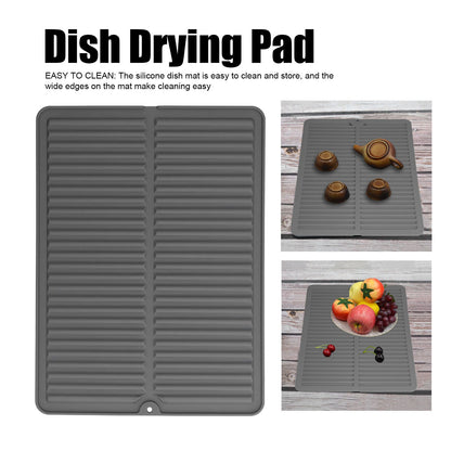 Dish Drying Mat Multiple Usage Silicone Kitchen Dish Draining Pad for Kitchen Counter V1294-YM0523-3118210304111