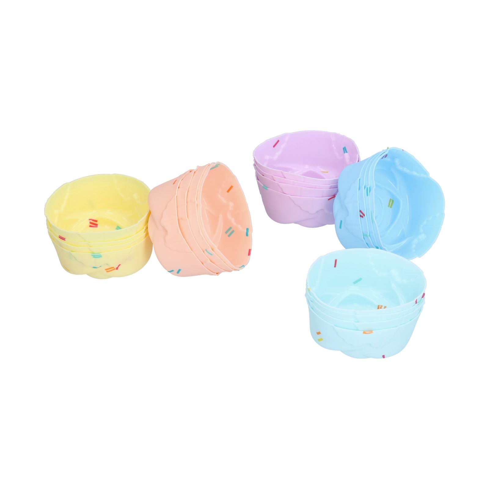 20Pcs Cupcake Baking Mould Silicone Muffin Cups Cupcake Moulds Jelly Pudding MoldRose Set V1294-YM0523-3118210304311