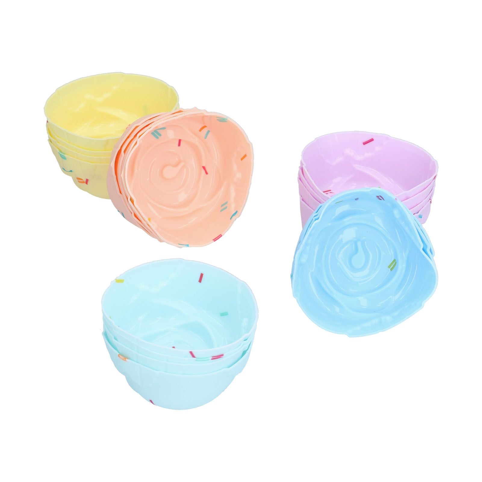 20Pcs Cupcake Baking Mould Silicone Muffin Cups Cupcake Moulds Jelly Pudding MoldRose Set V1294-YM0523-3118210304311