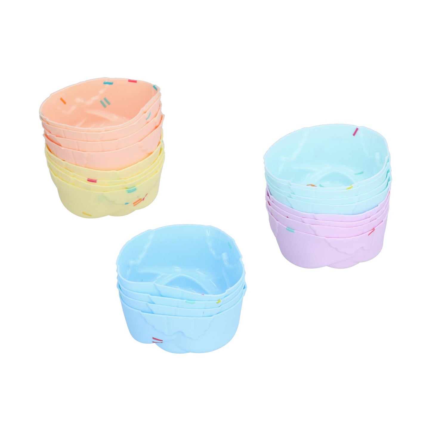 20Pcs Cupcake Baking Mould Silicone Muffin Cups Cupcake Moulds Jelly Pudding MoldRose Set V1294-YM0523-3118210304311