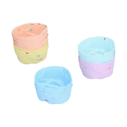 20Pcs Cupcake Baking Mould Silicone Muffin Cups Cupcake Moulds Jelly Pudding MoldRose Set V1294-YM0523-3118210304311