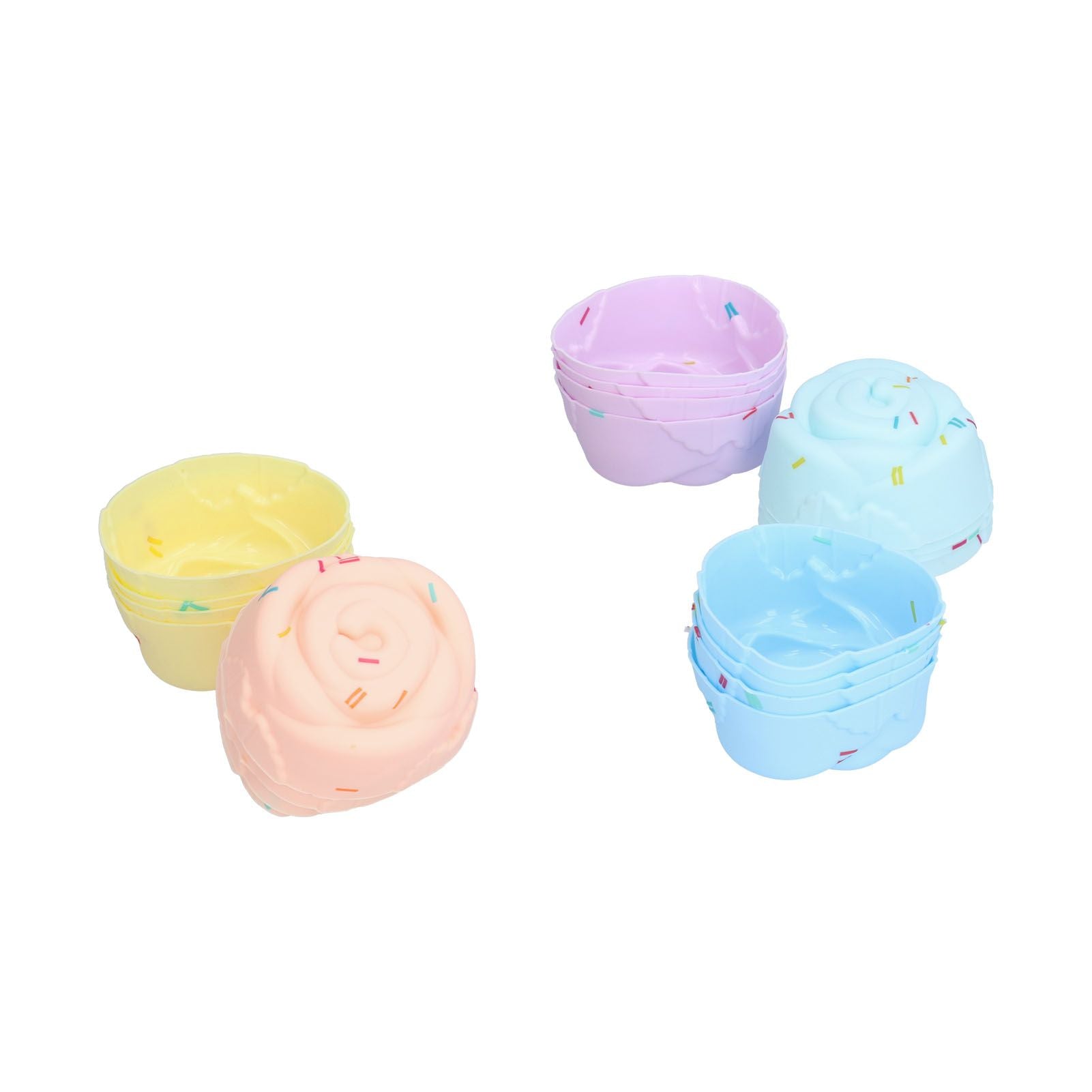 20Pcs Cupcake Baking Mould Silicone Muffin Cups Cupcake Moulds Jelly Pudding MoldRose Set V1294-YM0523-3118210304311