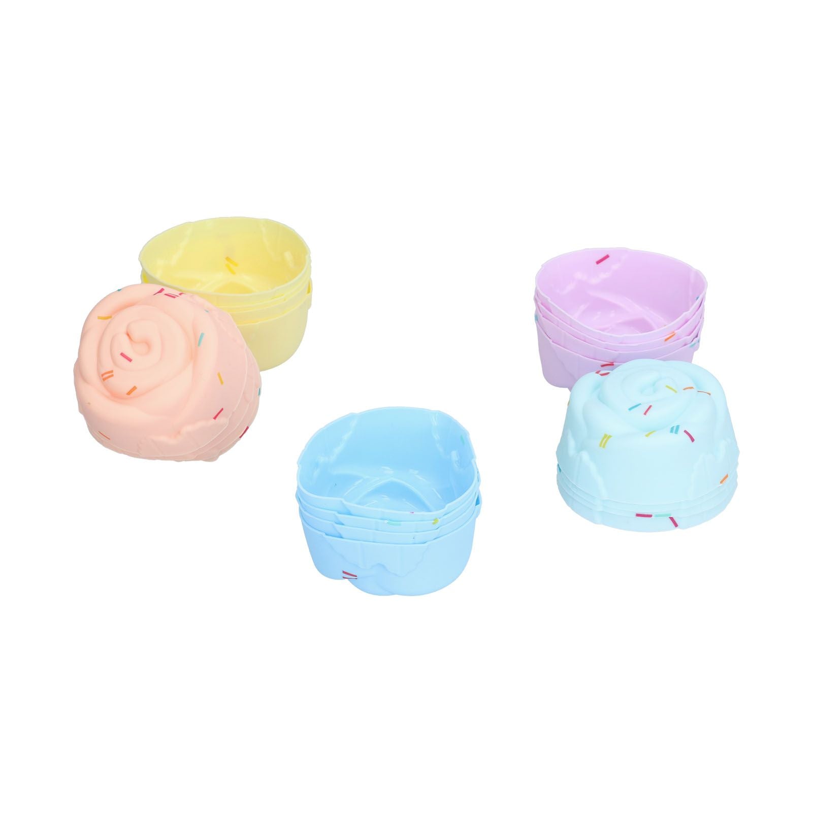 20Pcs Cupcake Baking Mould Silicone Muffin Cups Cupcake Moulds Jelly Pudding MoldRose Set V1294-YM0523-3118210304311