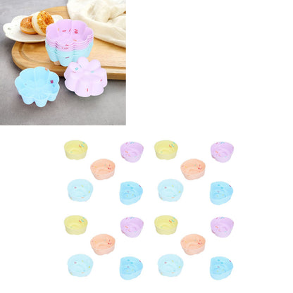 20Pcs Cupcake Baking Mould Silicone Muffin Cups Cupcake Moulds Jelly Pudding MoldRose Set V1294-YM0523-3118210304311