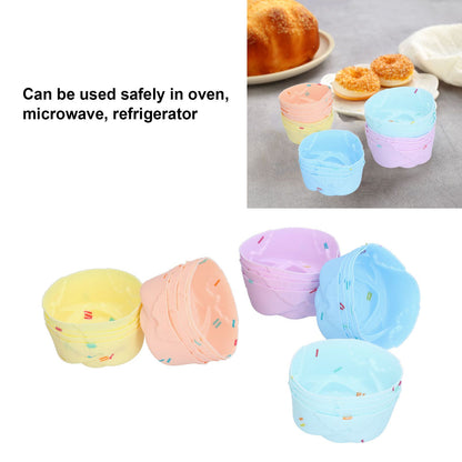20Pcs Cupcake Baking Mould Silicone Muffin Cups Cupcake Moulds Jelly Pudding MoldRose Set V1294-YM0523-3118210304311