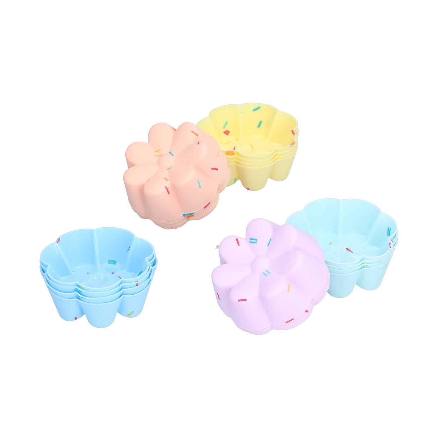 20Pcs Cupcake Baking Mould Silicone Muffin Cups Cupcake Moulds Jelly Pudding Mold7 Petal Flower Set V1294-YM0523-3118210304312