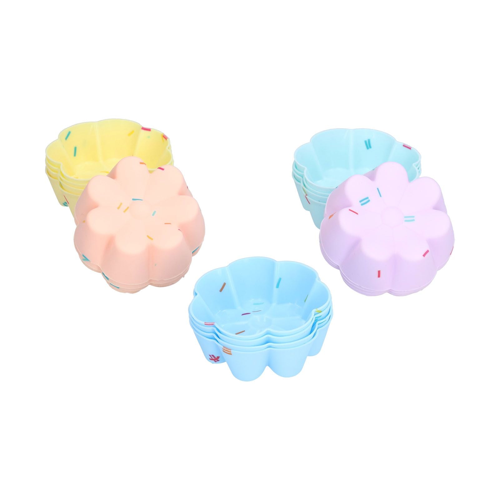 20Pcs Cupcake Baking Mould Silicone Muffin Cups Cupcake Moulds Jelly Pudding Mold7 Petal Flower Set V1294-YM0523-3118210304312