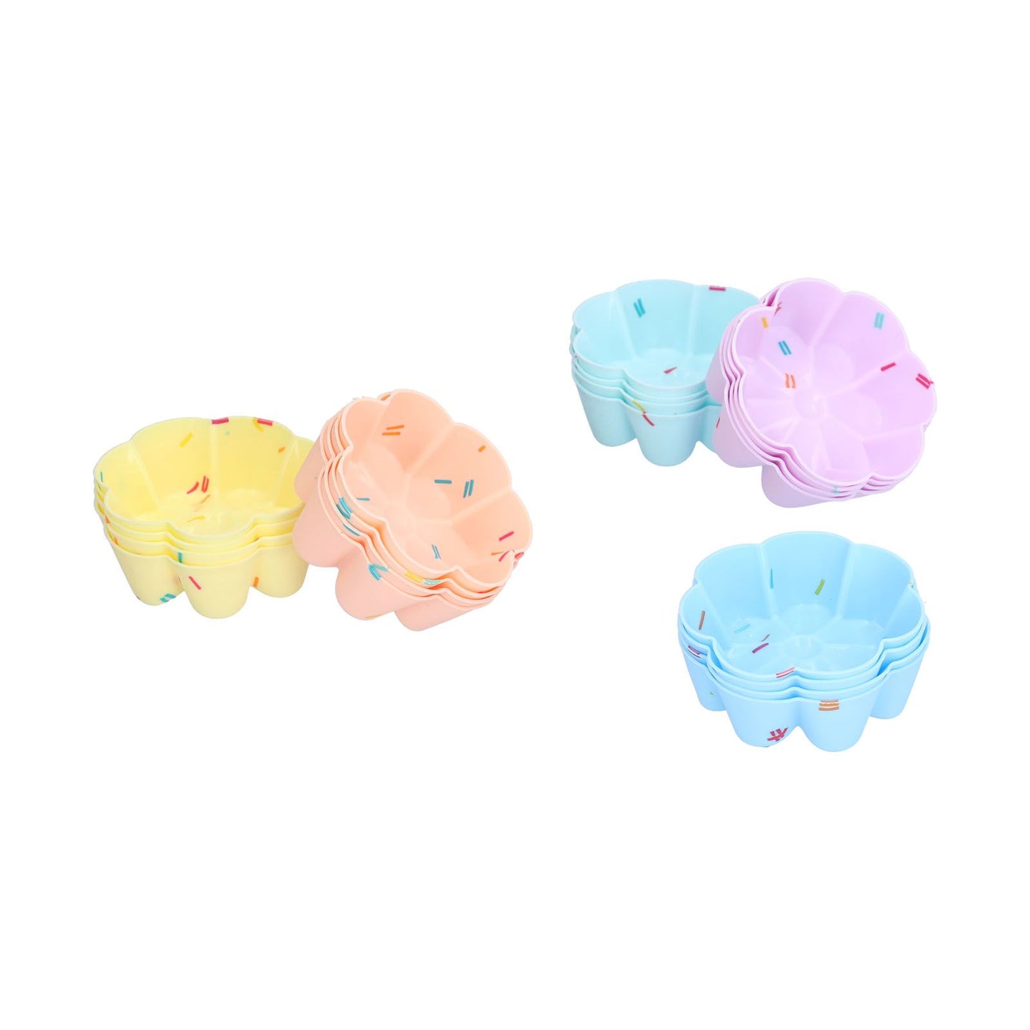 20Pcs Cupcake Baking Mould Silicone Muffin Cups Cupcake Moulds Jelly Pudding Mold7 Petal Flower Set V1294-YM0523-3118210304312