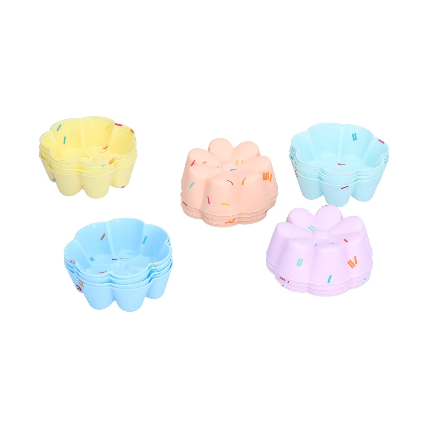 20Pcs Cupcake Baking Mould Silicone Muffin Cups Cupcake Moulds Jelly Pudding Mold7 Petal Flower Set V1294-YM0523-3118210304312