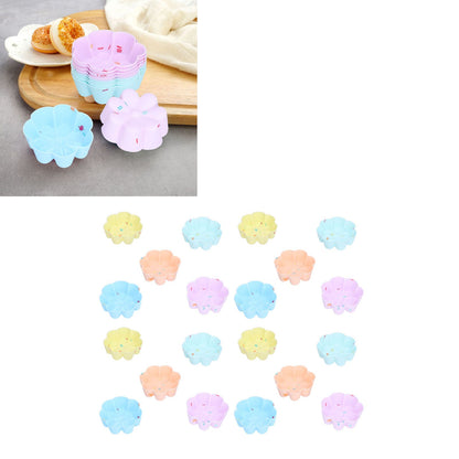 20Pcs Cupcake Baking Mould Silicone Muffin Cups Cupcake Moulds Jelly Pudding Mold7 Petal Flower Set V1294-YM0523-3118210304312