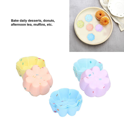 20Pcs Cupcake Baking Mould Silicone Muffin Cups Cupcake Moulds Jelly Pudding Mold7 Petal Flower Set V1294-YM0523-3118210304312