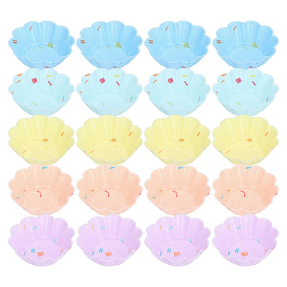 20Pcs Small Cake Cup Baking Mold Reusable Easy Clean Silicone Mini Cupcake Holders10 Petal Flower Set V1294-YM0523-3118210304411