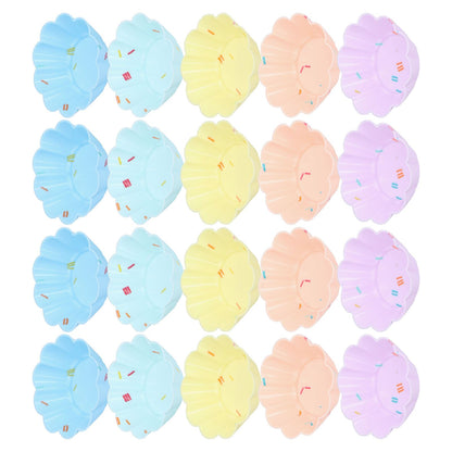 20Pcs Small Cake Cup Baking Mold Reusable Easy Clean Silicone Mini Cupcake Holders10 Petal Flower Set V1294-YM0523-3118210304411