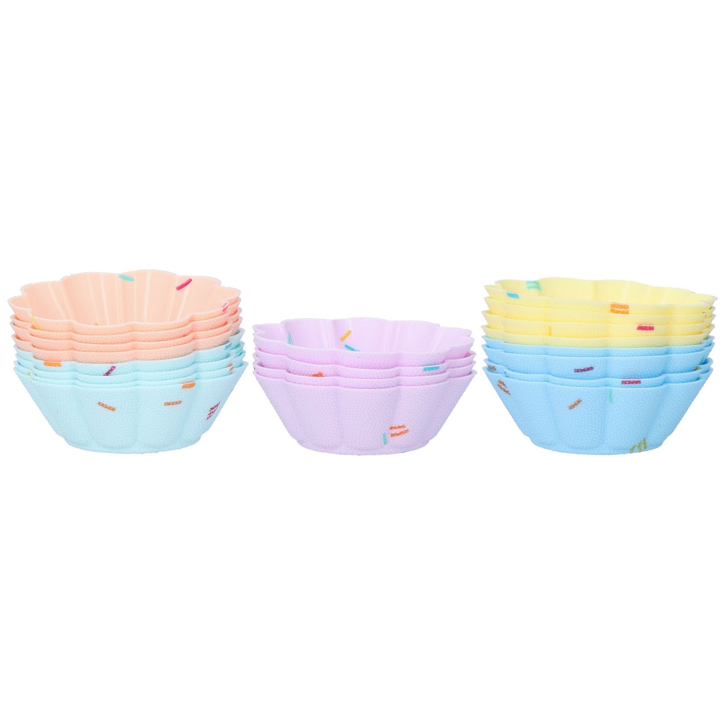 20Pcs Small Cake Cup Baking Mold Reusable Easy Clean Silicone Mini Cupcake Holders10 Petal Flower Set V1294-YM0523-3118210304411