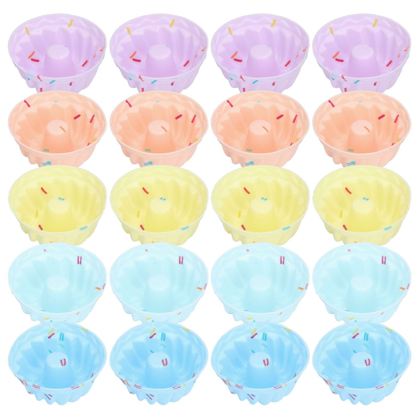 20Pcs Small Cake Cup Baking Mold Reusable Easy Clean Silicone Mini Cupcake HoldersThread Set V1294-YM0523-3118210304412