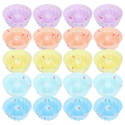 20Pcs Small Cake Cup Baking Mold Reusable Easy Clean Silicone Mini Cupcake HoldersThread Set V1294-YM0523-3118210304412
