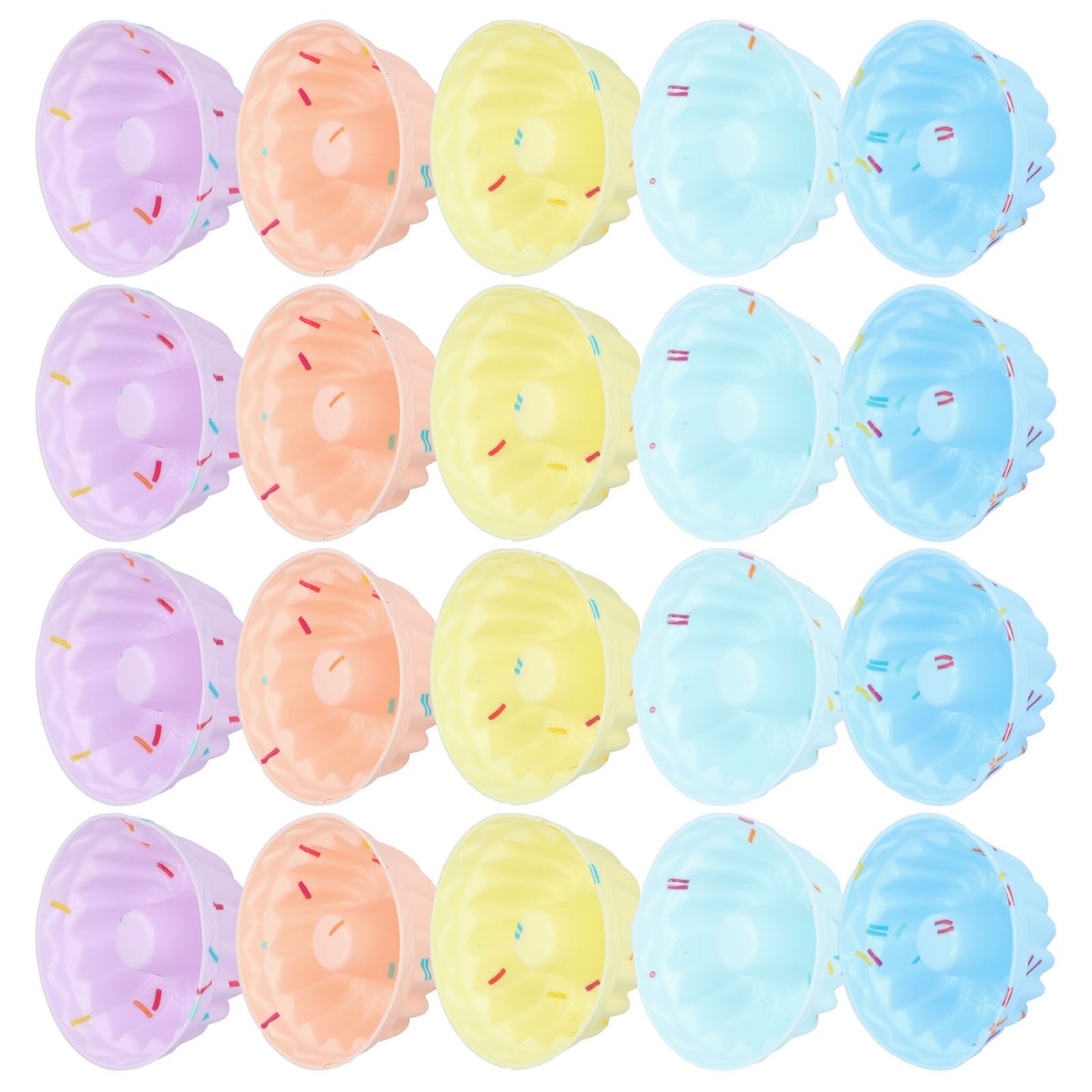 20Pcs Small Cake Cup Baking Mold Reusable Easy Clean Silicone Mini Cupcake HoldersThread Set V1294-YM0523-3118210304412