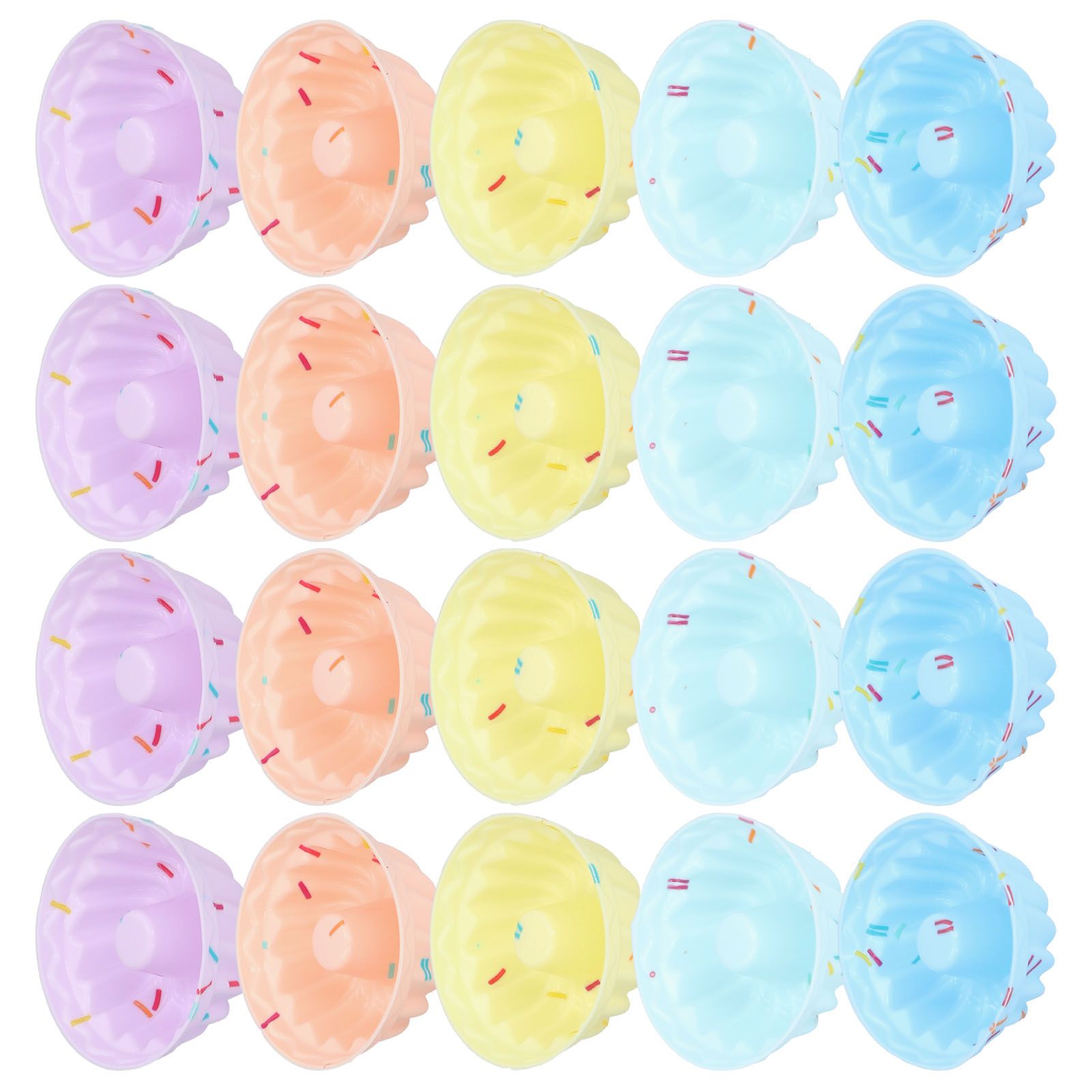 20Pcs Small Cake Cup Baking Mold Reusable Easy Clean Silicone Mini Cupcake HoldersThread Set V1294-YM0523-3118210304412