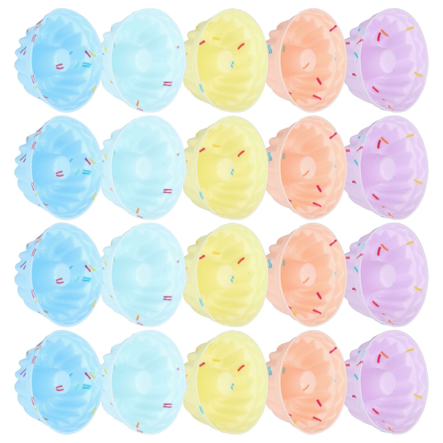20Pcs Small Cake Cup Baking Mold Reusable Easy Clean Silicone Mini Cupcake HoldersThread Set V1294-YM0523-3118210304412