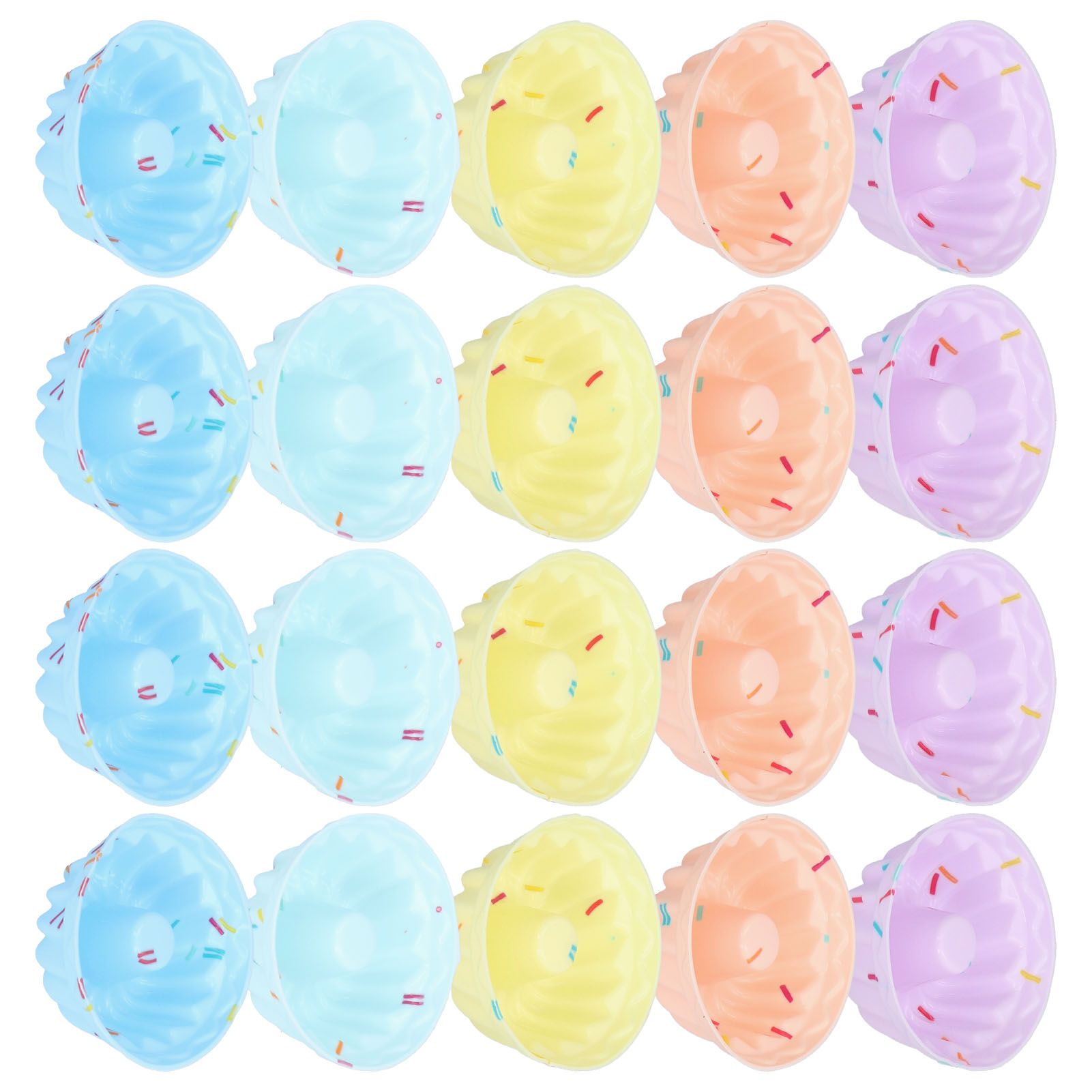 20Pcs Small Cake Cup Baking Mold Reusable Easy Clean Silicone Mini Cupcake HoldersThread Set V1294-YM0523-3118210304412