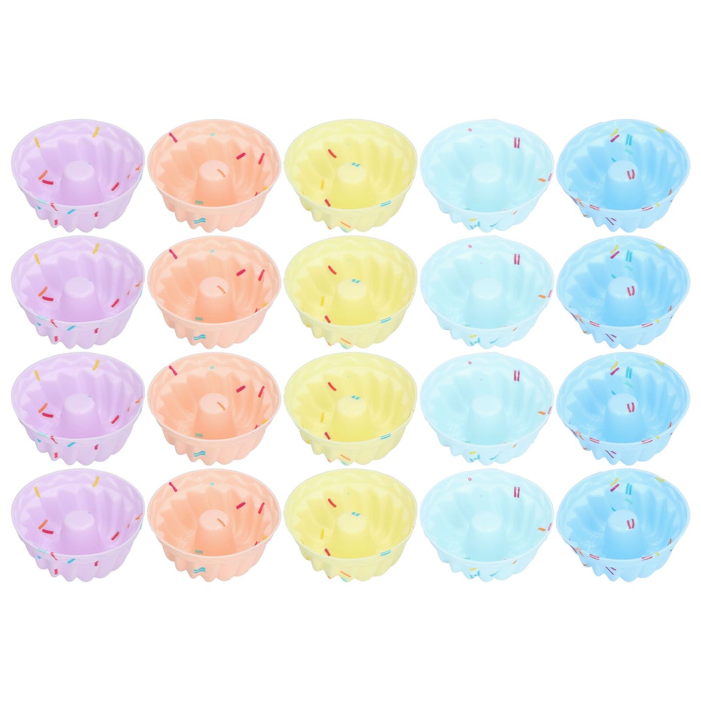 20Pcs Small Cake Cup Baking Mold Reusable Easy Clean Silicone Mini Cupcake HoldersThread Set V1294-YM0523-3118210304412