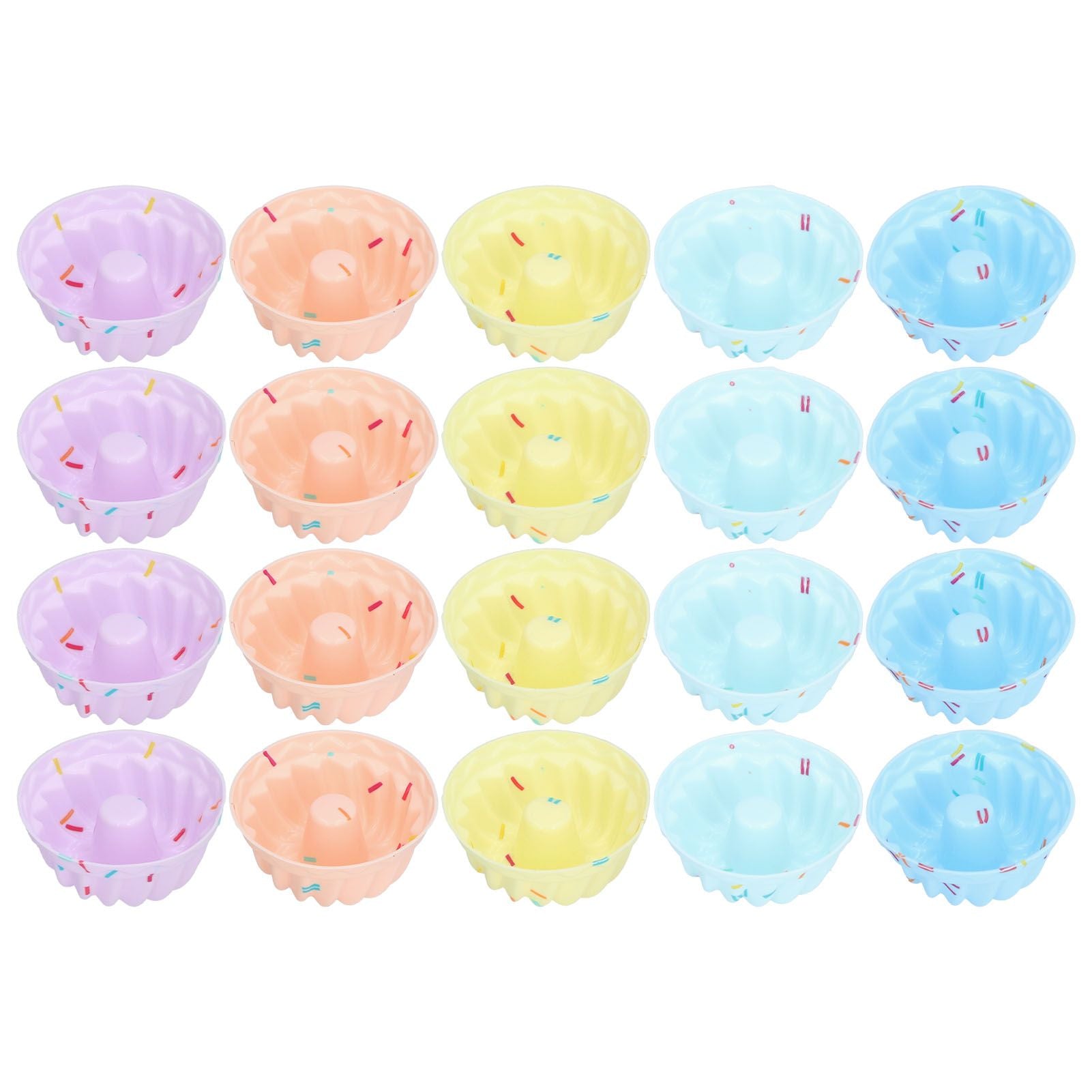 20Pcs Small Cake Cup Baking Mold Reusable Easy Clean Silicone Mini Cupcake HoldersThread Set V1294-YM0523-3118210304412