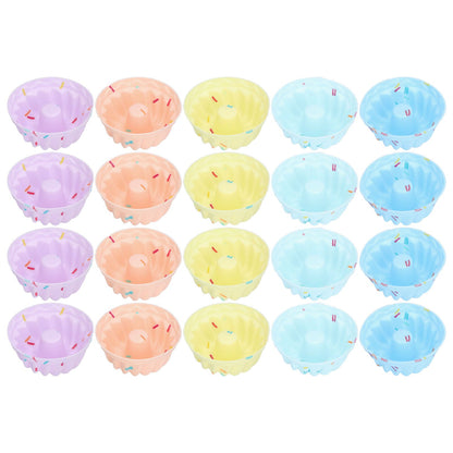 20Pcs Small Cake Cup Baking Mold Reusable Easy Clean Silicone Mini Cupcake HoldersThread Set V1294-YM0523-3118210304412
