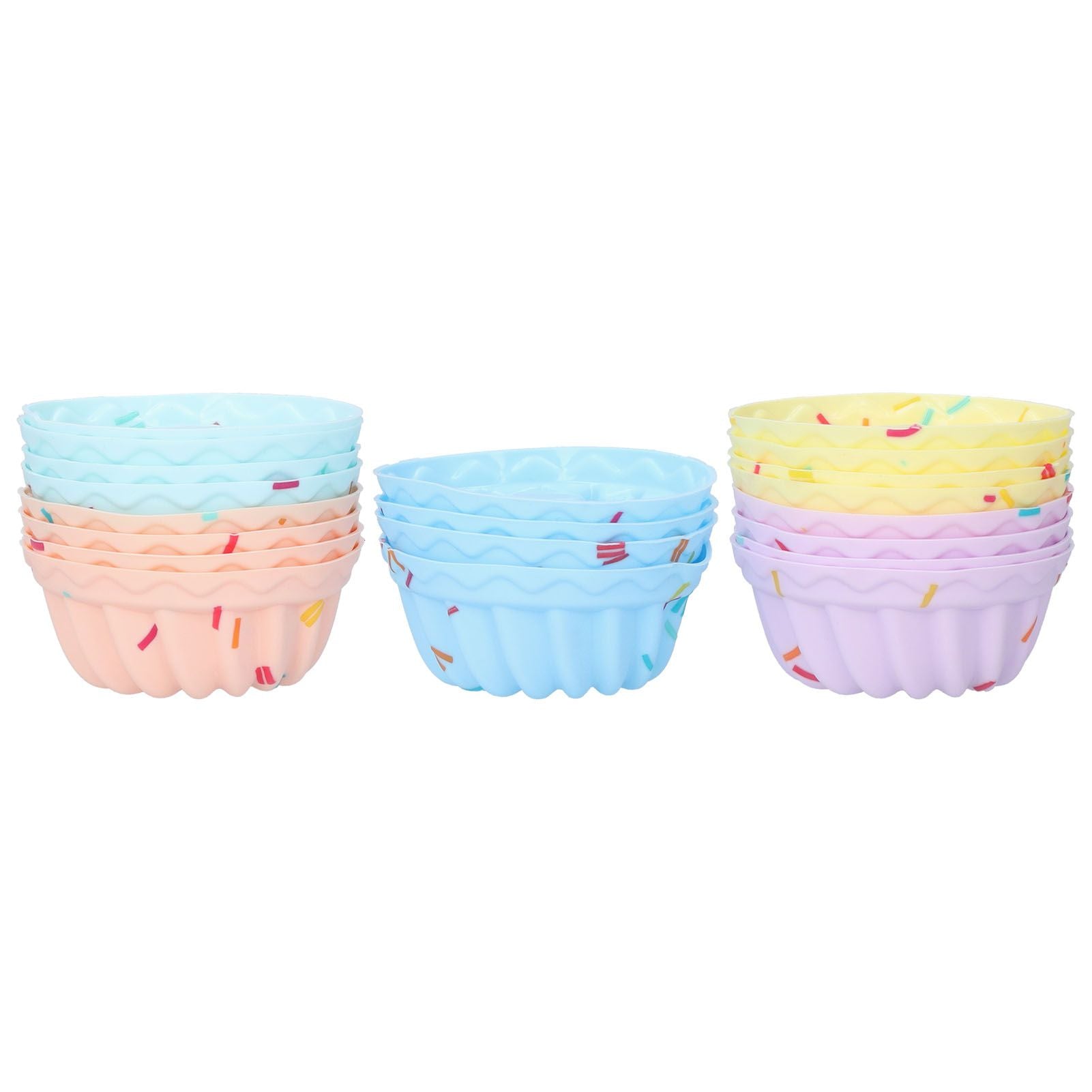 20Pcs Small Cake Cup Baking Mold Reusable Easy Clean Silicone Mini Cupcake HoldersThread Set V1294-YM0523-3118210304412