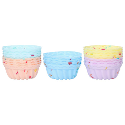 20Pcs Small Cake Cup Baking Mold Reusable Easy Clean Silicone Mini Cupcake HoldersThread Set V1294-YM0523-3118210304412