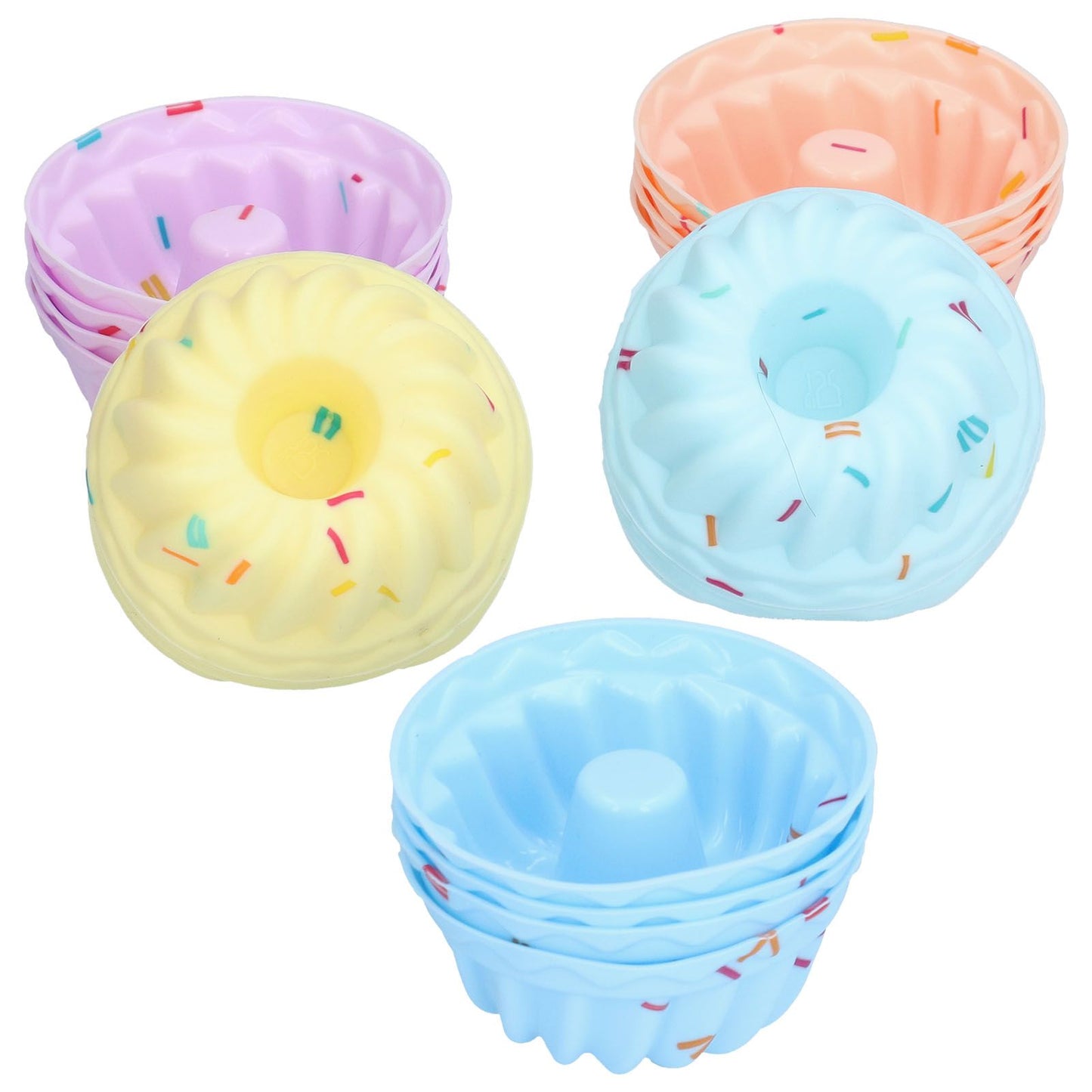 20Pcs Small Cake Cup Baking Mold Reusable Easy Clean Silicone Mini Cupcake HoldersThread Set V1294-YM0523-3118210304412