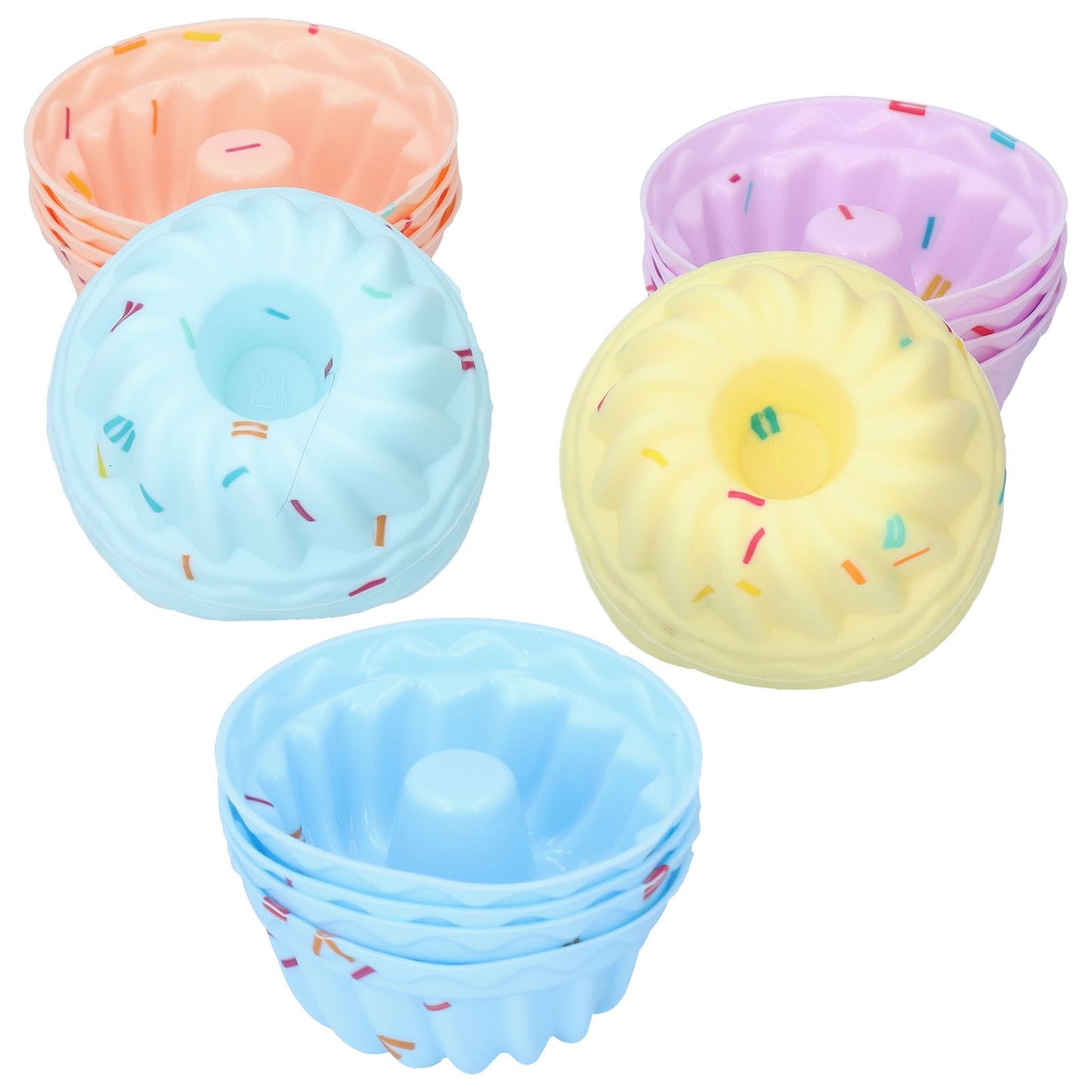 20Pcs Small Cake Cup Baking Mold Reusable Easy Clean Silicone Mini Cupcake HoldersThread Set V1294-YM0523-3118210304412