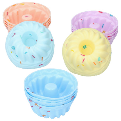 20Pcs Small Cake Cup Baking Mold Reusable Easy Clean Silicone Mini Cupcake HoldersThread Set V1294-YM0523-3118210304412
