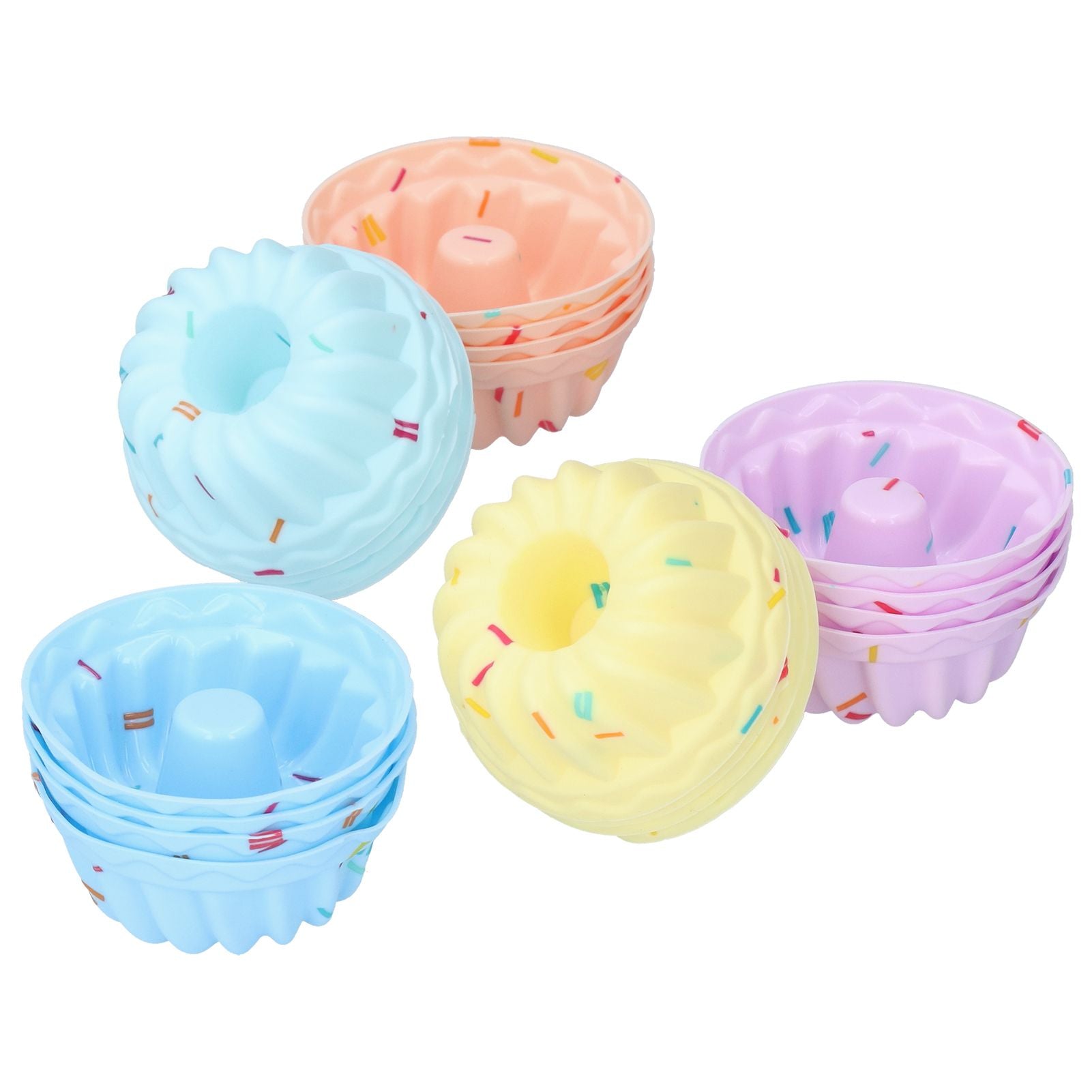 20Pcs Small Cake Cup Baking Mold Reusable Easy Clean Silicone Mini Cupcake HoldersThread Set V1294-YM0523-3118210304412