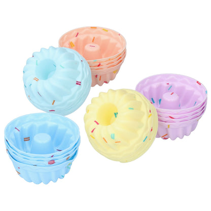 20Pcs Small Cake Cup Baking Mold Reusable Easy Clean Silicone Mini Cupcake HoldersThread Set V1294-YM0523-3118210304412
