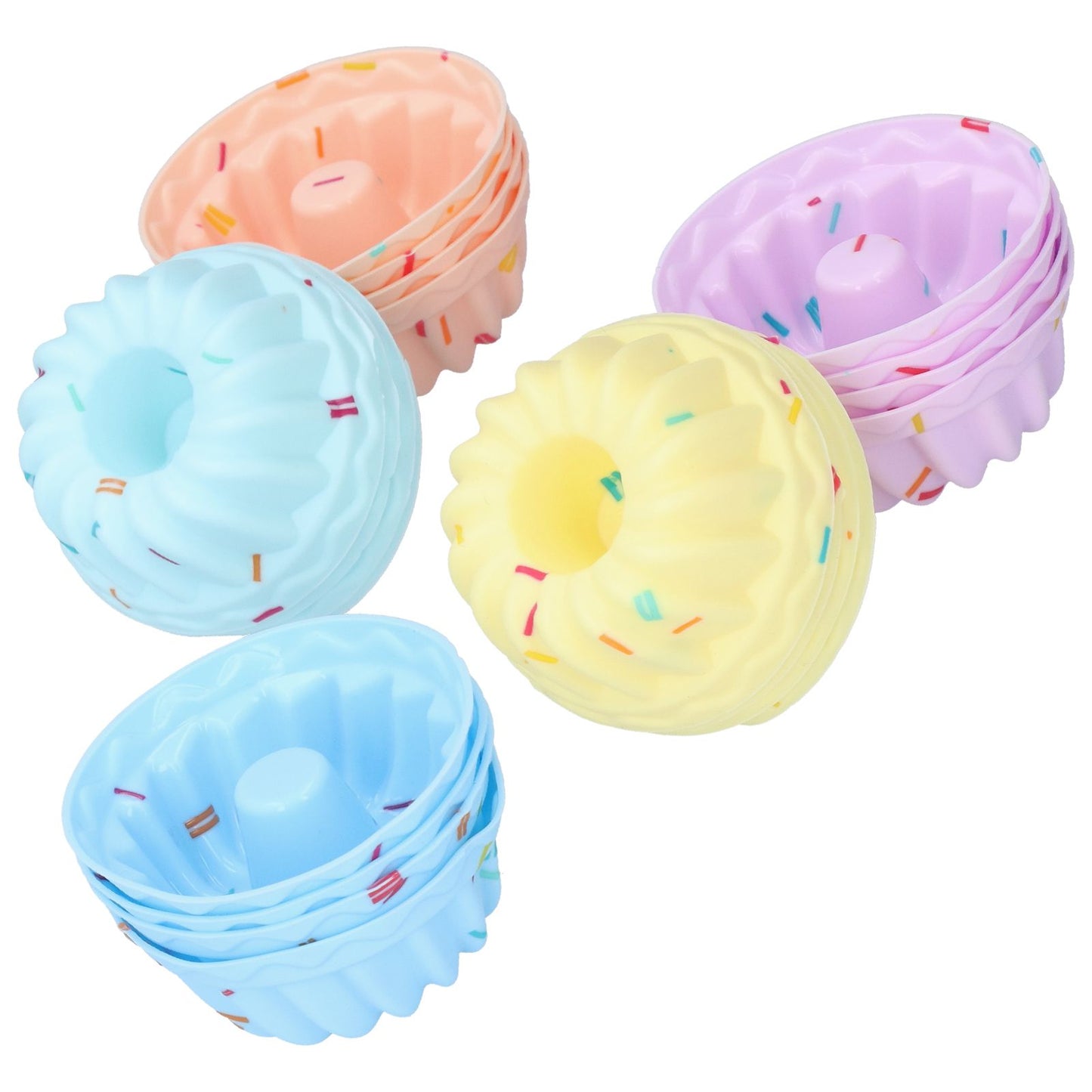 20Pcs Small Cake Cup Baking Mold Reusable Easy Clean Silicone Mini Cupcake HoldersThread Set V1294-YM0523-3118210304412
