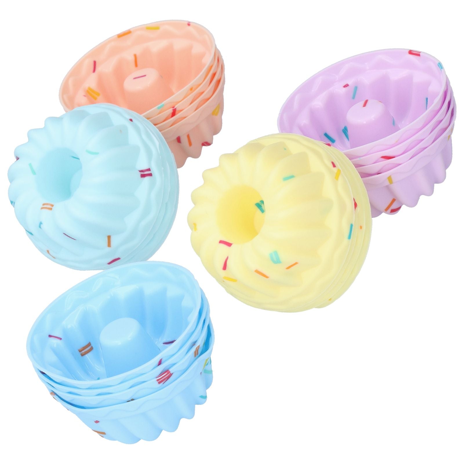 20Pcs Small Cake Cup Baking Mold Reusable Easy Clean Silicone Mini Cupcake HoldersThread Set V1294-YM0523-3118210304412