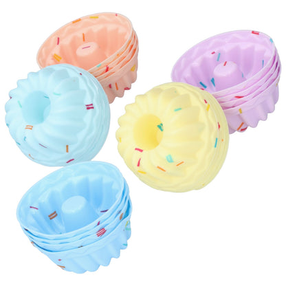 20Pcs Small Cake Cup Baking Mold Reusable Easy Clean Silicone Mini Cupcake HoldersThread Set V1294-YM0523-3118210304412