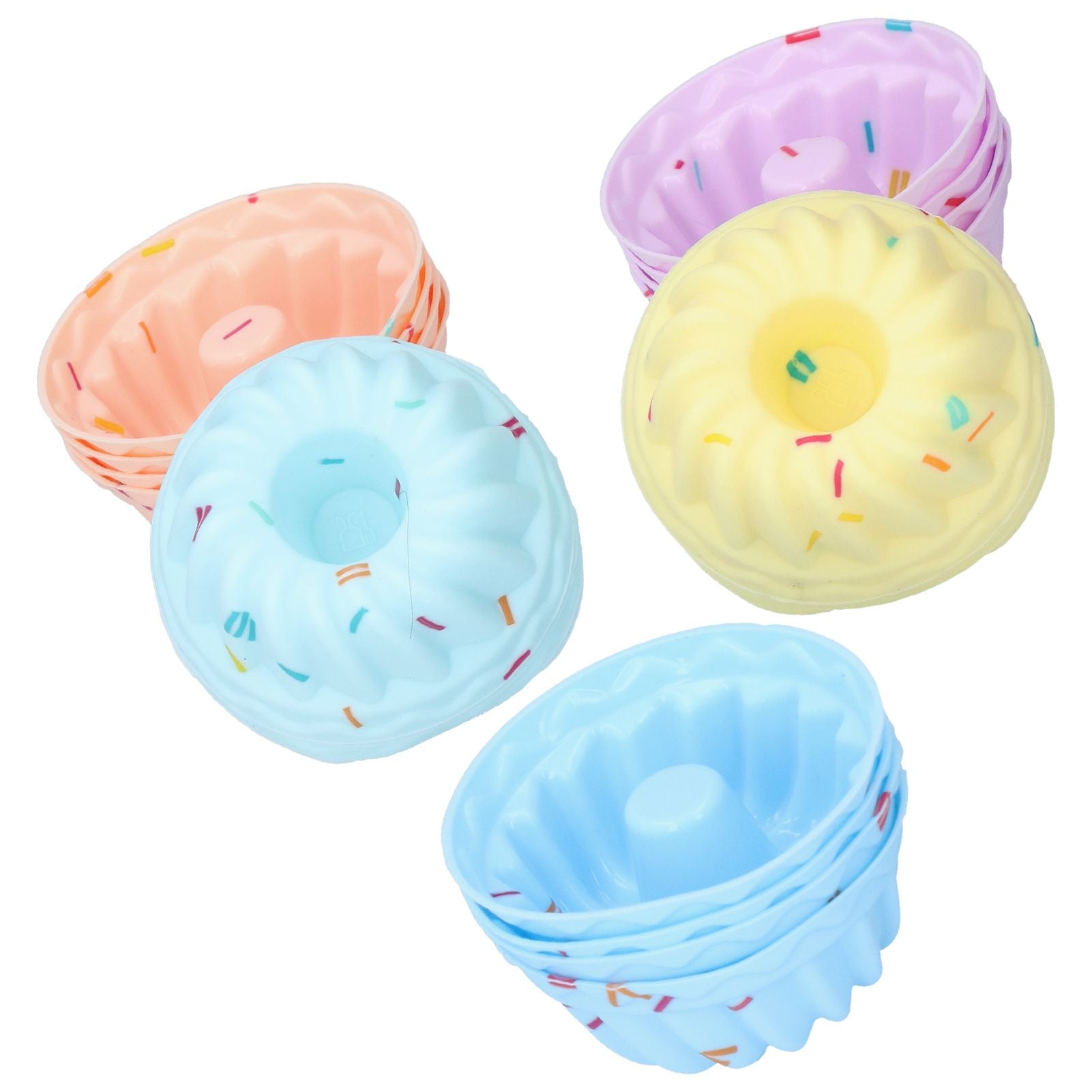 20Pcs Small Cake Cup Baking Mold Reusable Easy Clean Silicone Mini Cupcake HoldersThread Set V1294-YM0523-3118210304412