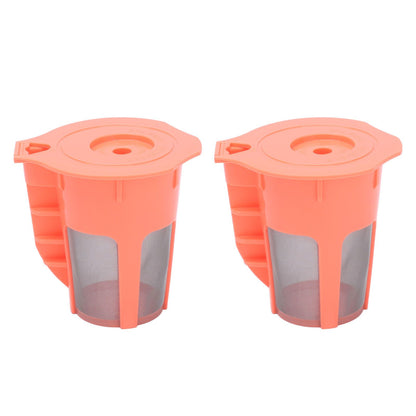 2Pcs Refillable Coffee Filter Cup Reusable Coffee Capsule Cup for 2.0 K200 K300 K350 K360 K400 Red V1294-YM0523-3118210305211