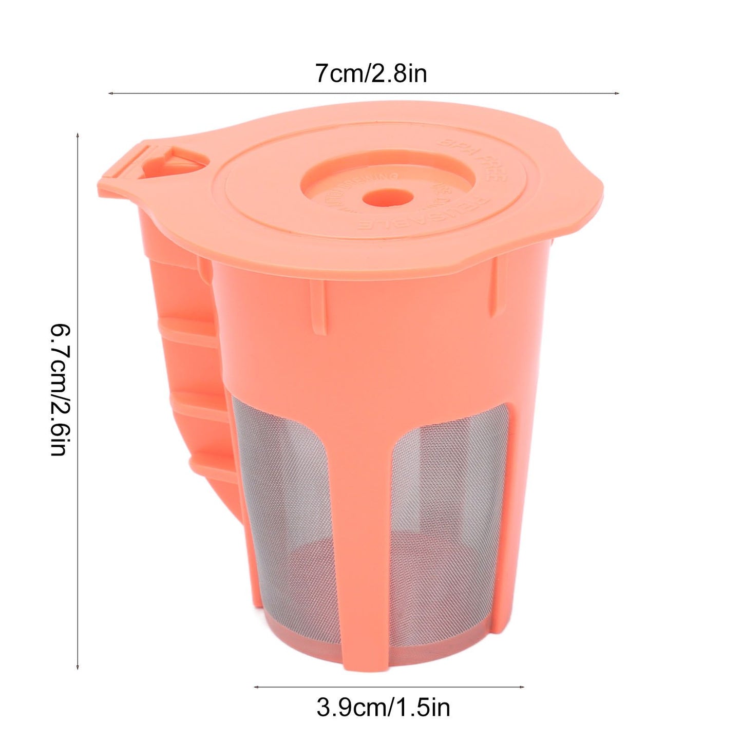 2Pcs Refillable Coffee Filter Cup Reusable Coffee Capsule Cup for 2.0 K200 K300 K350 K360 K400 Red V1294-YM0523-3118210305211