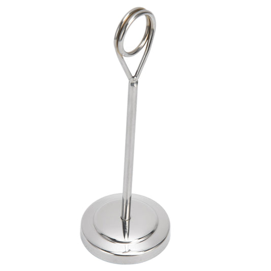 Table Number Holder Stainless Steel Round Shaped Stable Picture Holder Stand for Hotel Restaurant Home V1294-YM0523-3118210305611