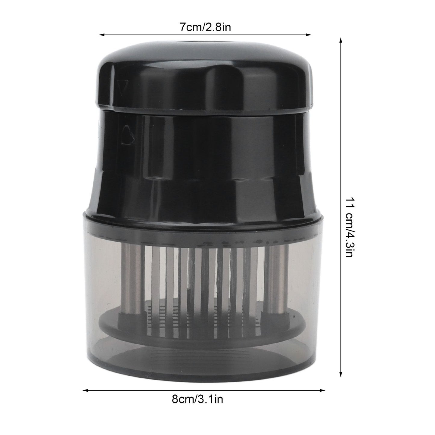 Meat Tenderizer Stainless Steel Ultra Thin Needle Blades Kitchen Cooking Tool with Protective Cover for V1294-YM0523-3118210306211