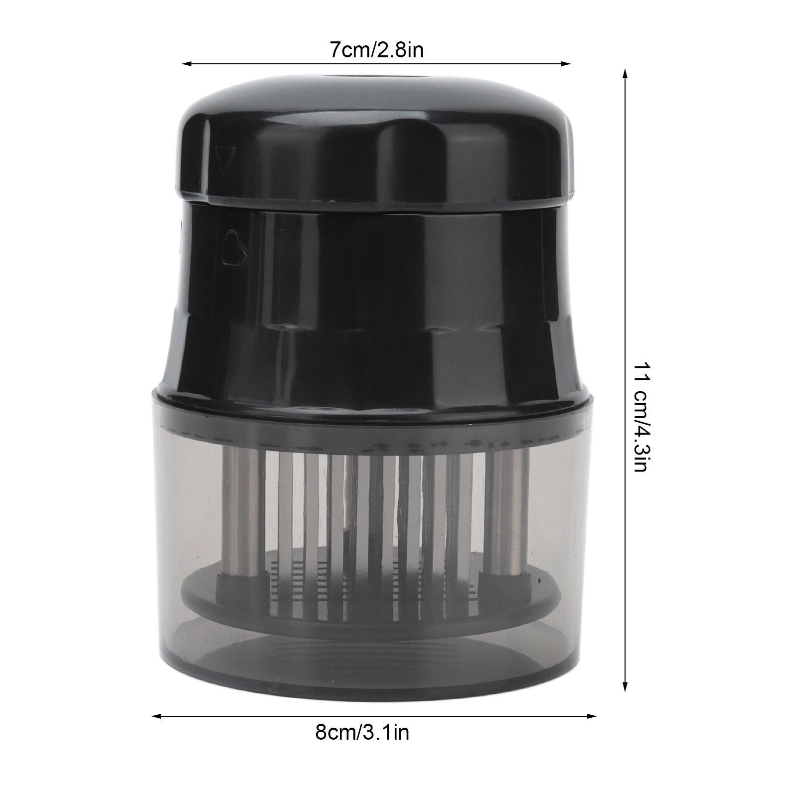Meat Tenderizer Stainless Steel Ultra Thin Needle Blades Kitchen Cooking Tool with Protective Cover for V1294-YM0523-3118210306211