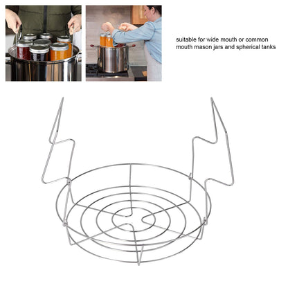 Stainless Steel Canning Rack Anti Rust Anti Scalding Foldable Contoured Steel Handles Rack V1294-YM0523-3118210306311