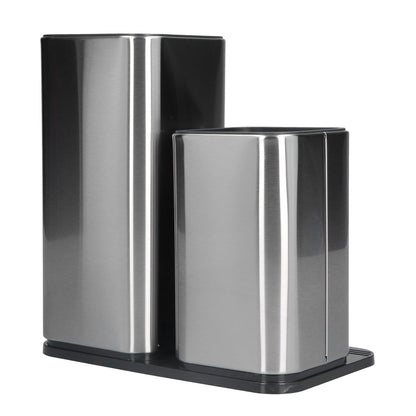 2 in 1 Knife Holder with Cutting Board Organizer Stainless Steel Kitchen Storage Accessory V1294-YM0523-3118210306411