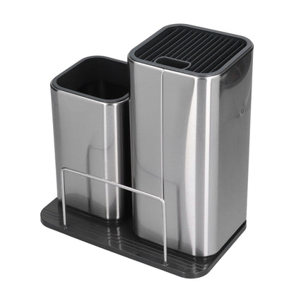 2 in 1 Knife Holder with Cutting Board Organizer Stainless Steel Kitchen Storage Accessory V1294-YM0523-3118210306411