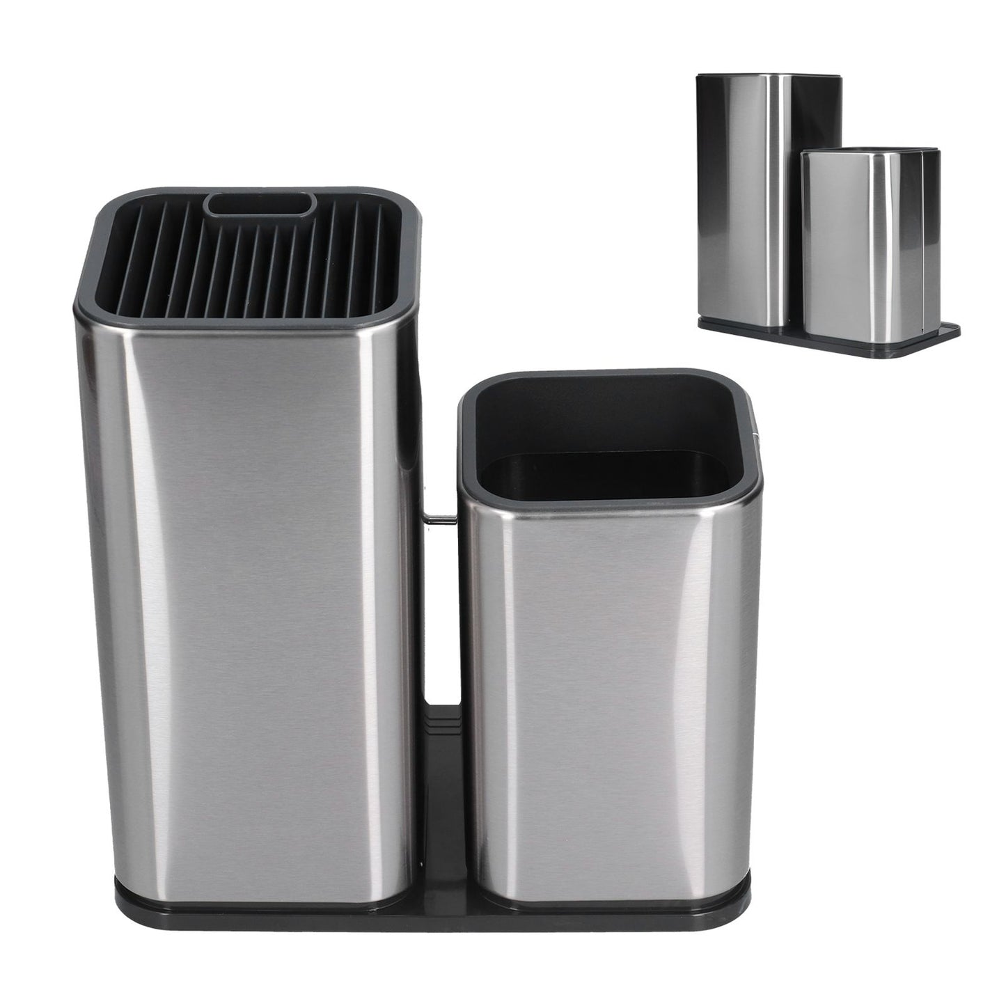 2 in 1 Knife Holder with Cutting Board Organizer Stainless Steel Kitchen Storage Accessory V1294-YM0523-3118210306411