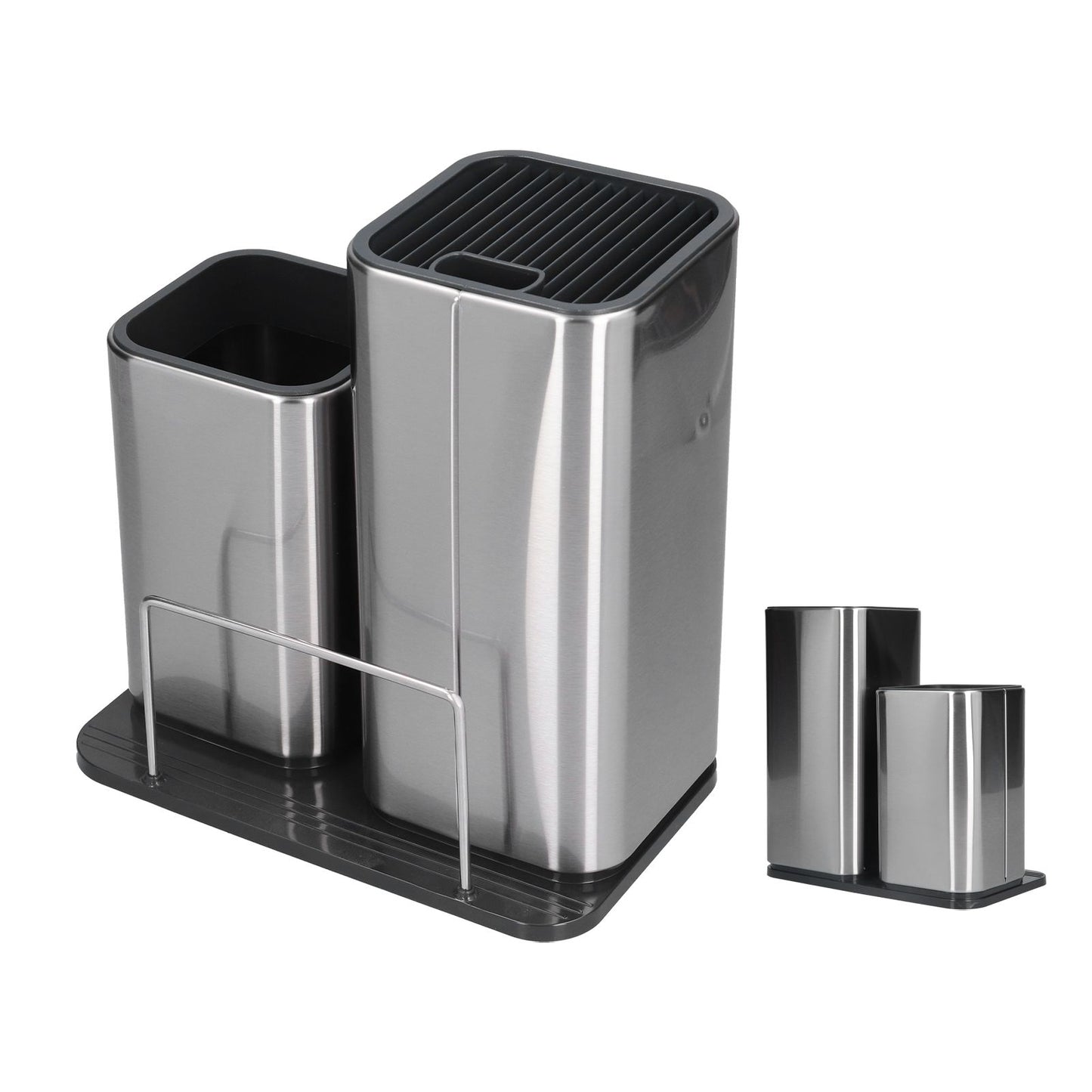 2 in 1 Knife Holder with Cutting Board Organizer Stainless Steel Kitchen Storage Accessory V1294-YM0523-3118210306411