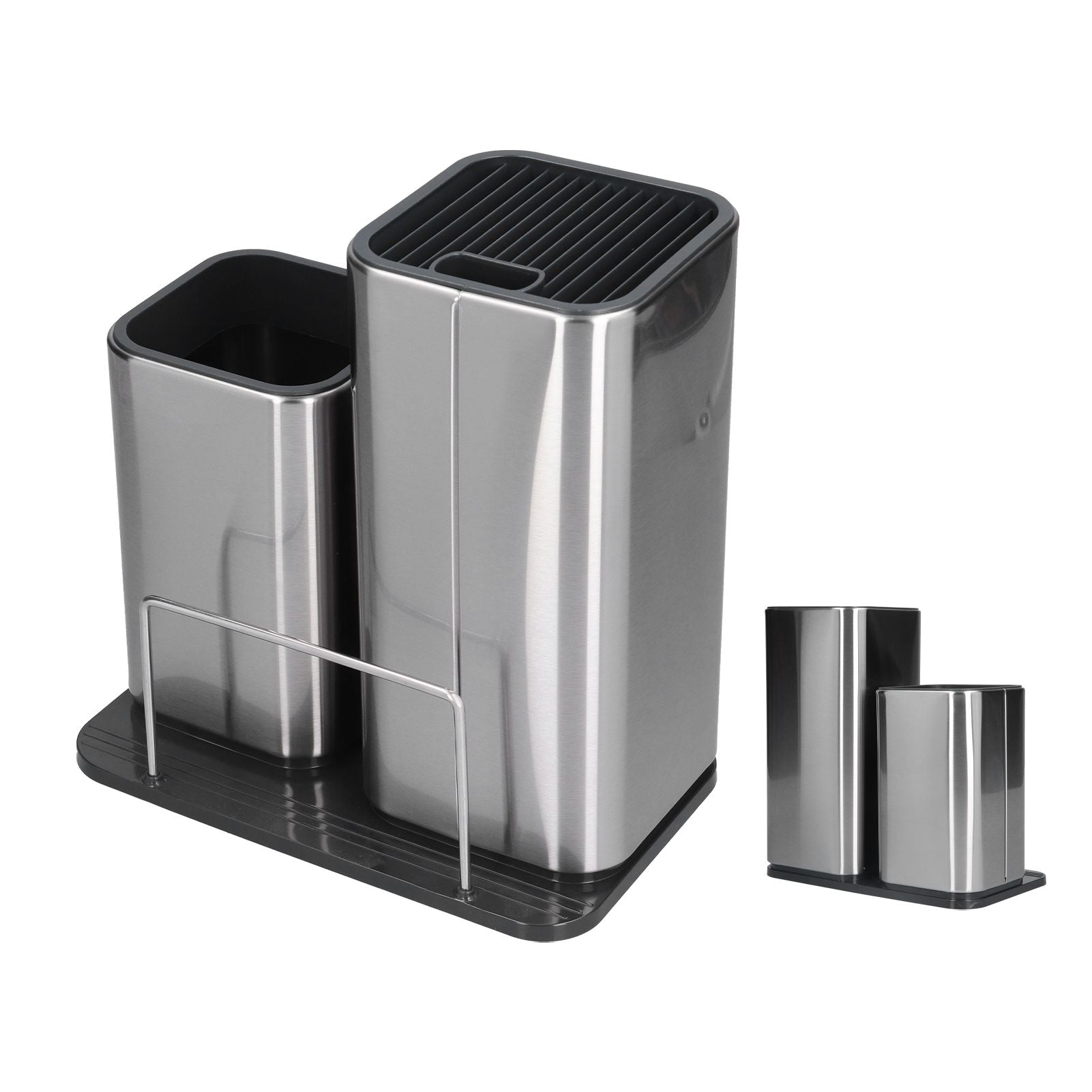 2 in 1 Knife Holder with Cutting Board Organizer Stainless Steel Kitchen Storage Accessory V1294-YM0523-3118210306411